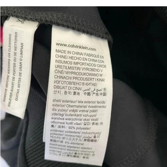 Calvin Klein Black faux suede Ankle Cropped legging pants - Picture 6 of 8